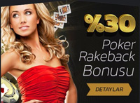 %30 poker rakeback bonusu alın!